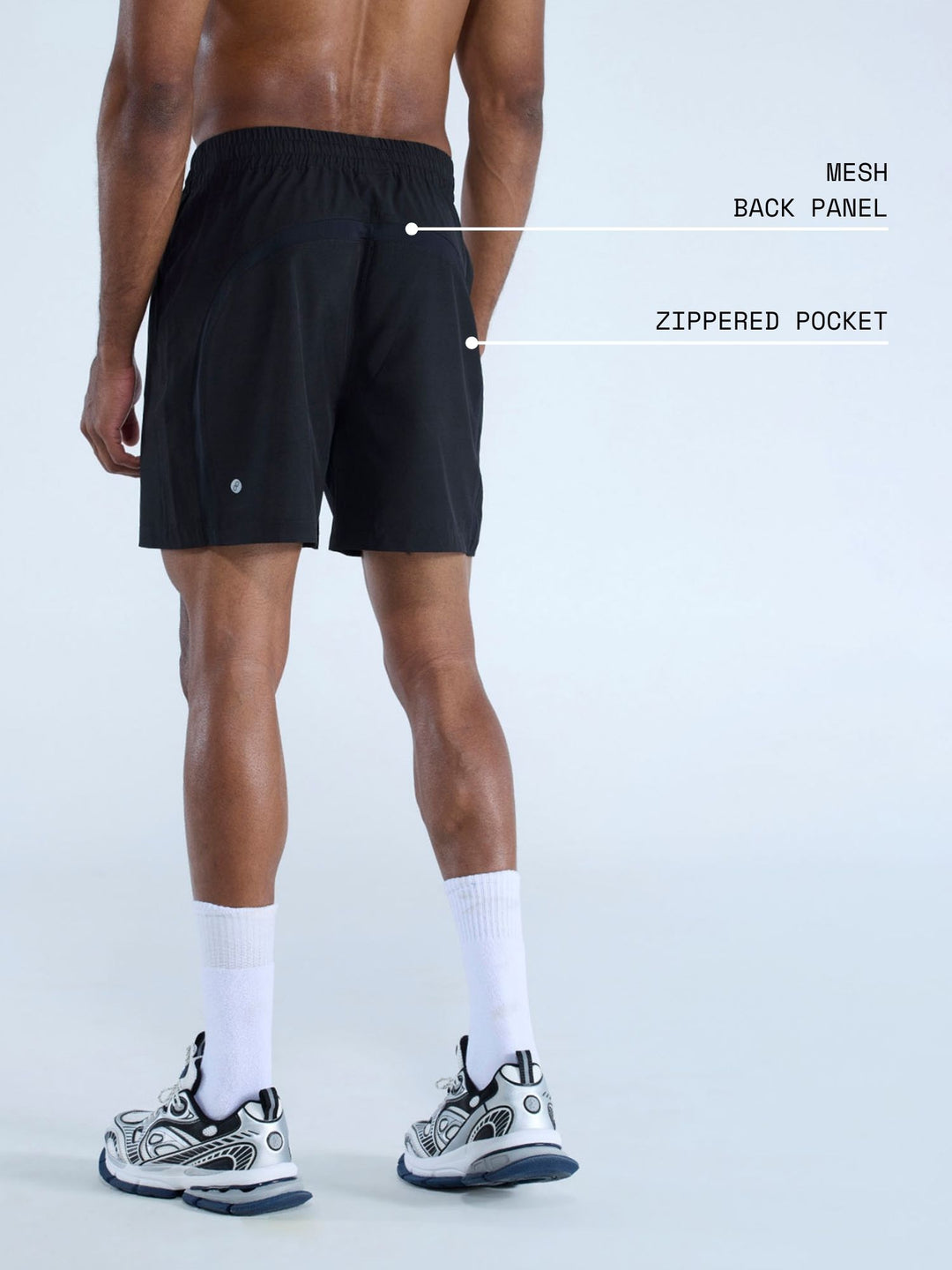 Black  5" Pacer Shorts
