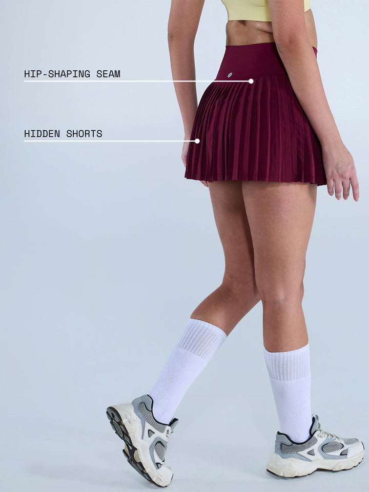 Cherry Plie Pleated Skort