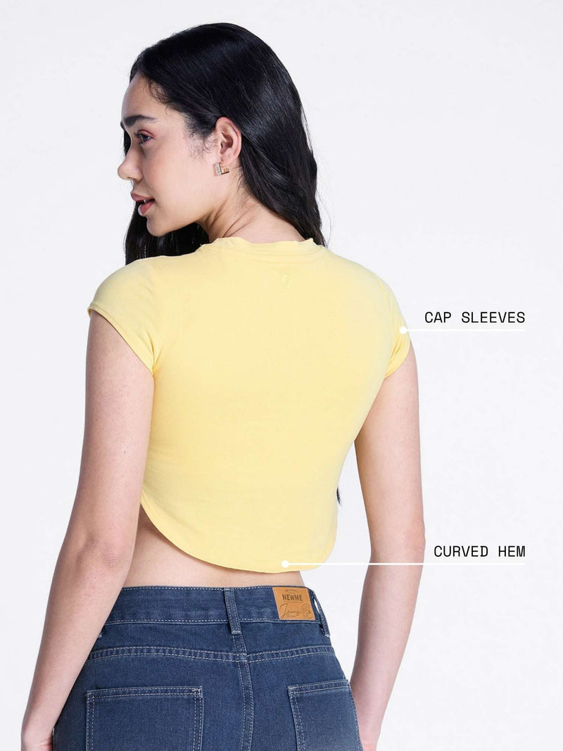 Yellow Cotton Baby Tee