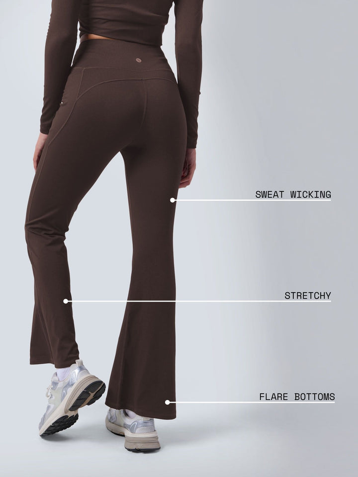 Brown Sculpt Bootcut Leggings