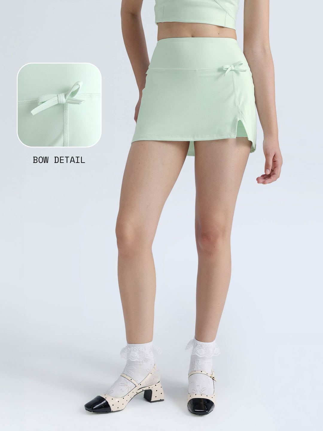 Mint Soft Knot Skorts