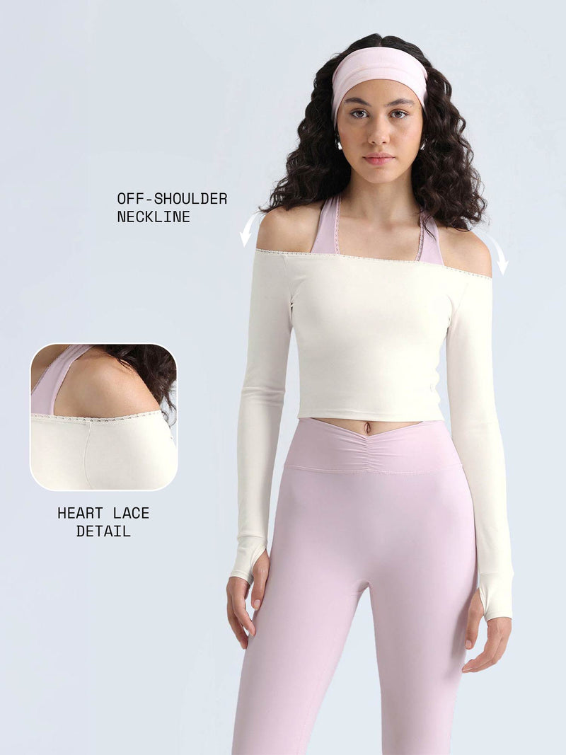 Ivory Lace Off-Shoulder Top