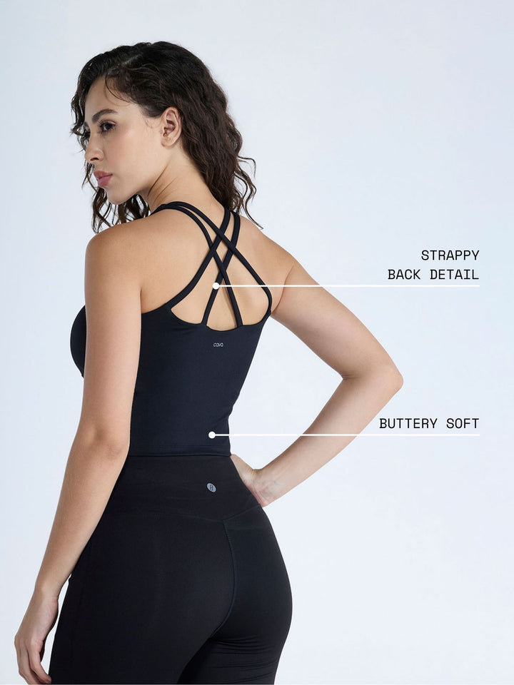 Black Heartline Sports Bra