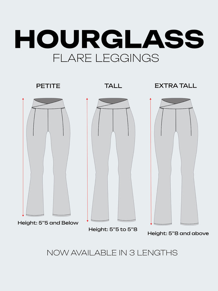 Wine Extra Tall Hourglass Flared Leggings
