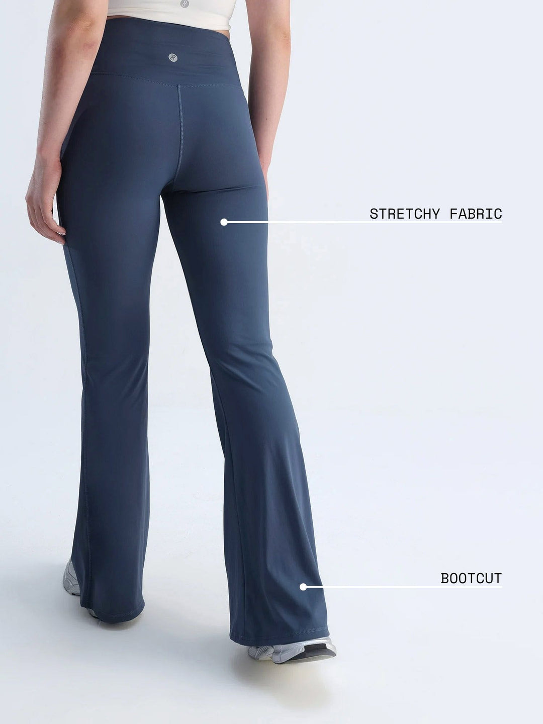 Steel Blue  Hourglass Flared Leggings