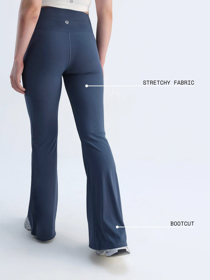 Steel Blue  Hourglass Flared Leggings