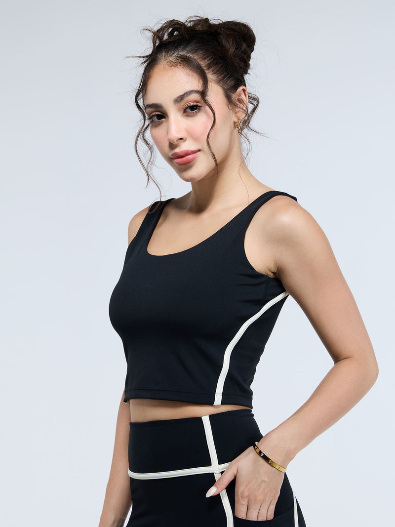 Aerial Contrast Crop Tank - Pack of 2