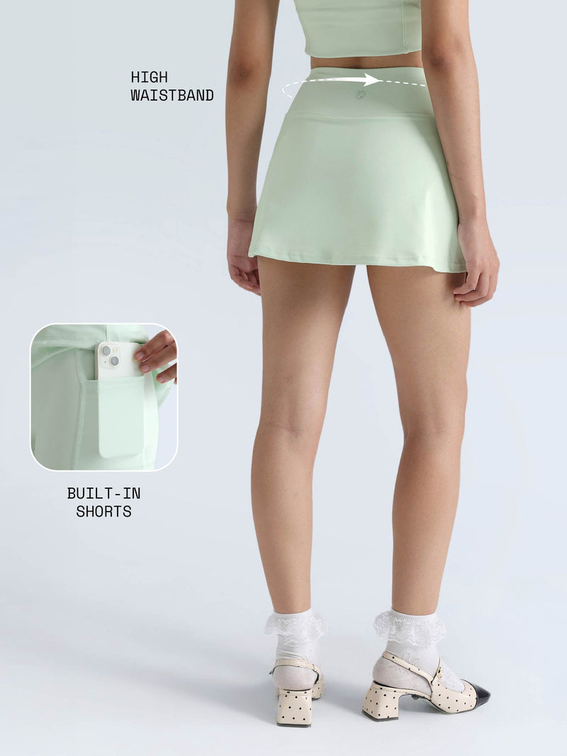 Mint Soft Knot Skorts