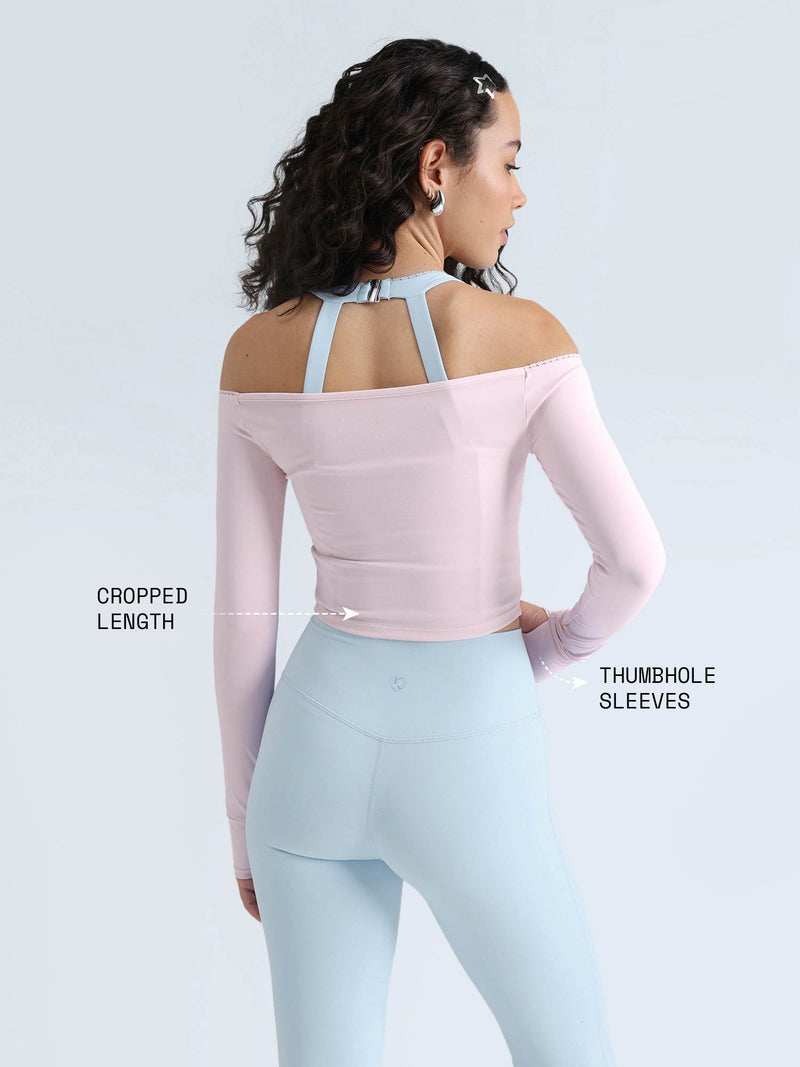 Blush Lace Off-Shoulder Top