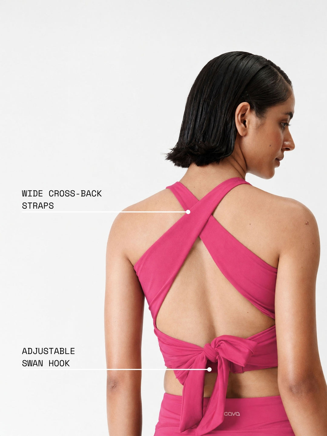 Hot Pink Tieback Swim Top