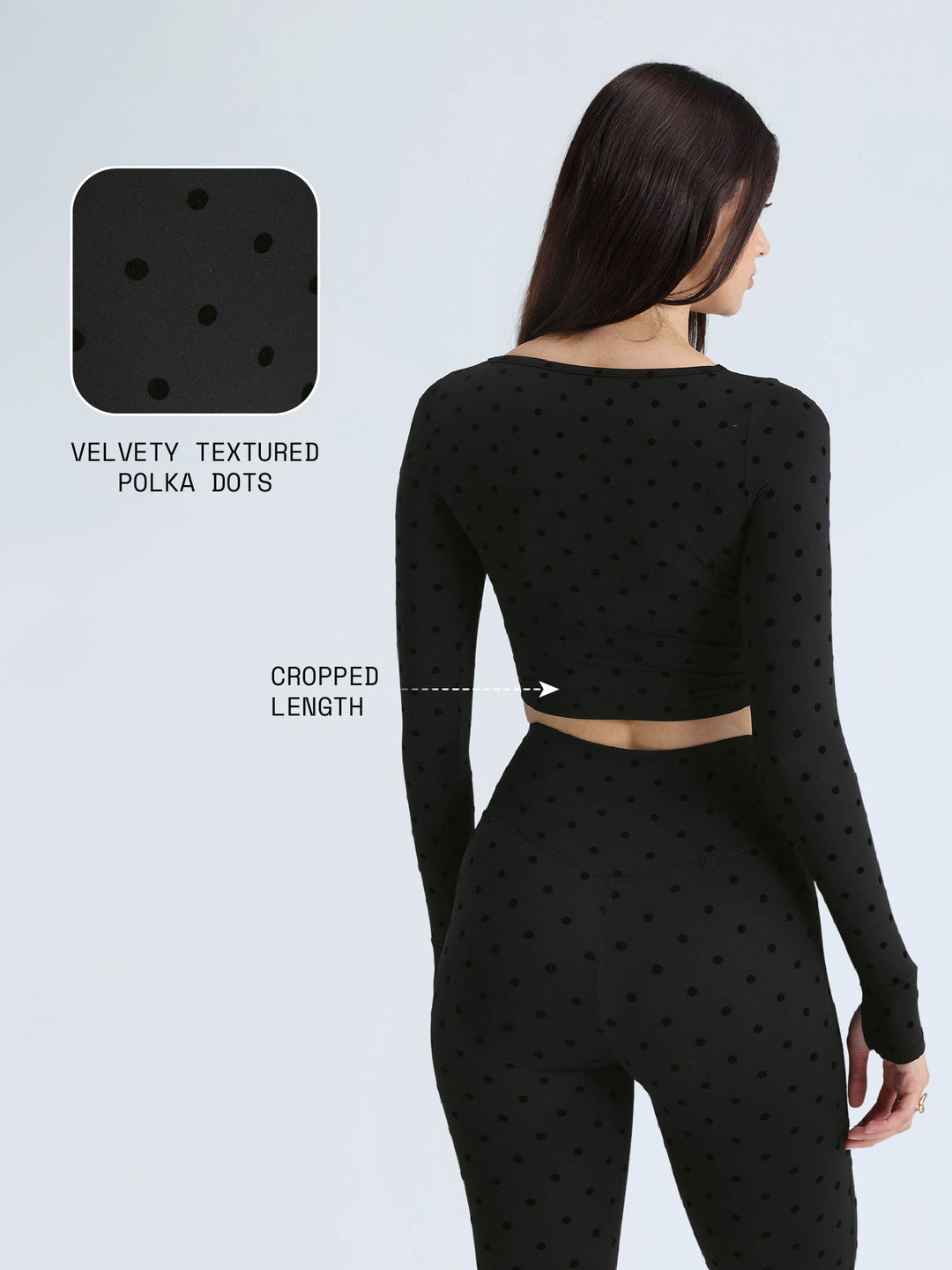 Black Polka Lace Scoop Neck Top
