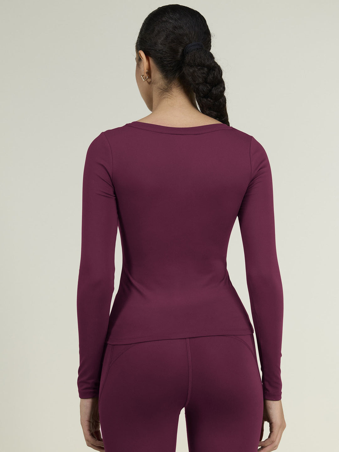 Burgundy Sculpt Scoop Top