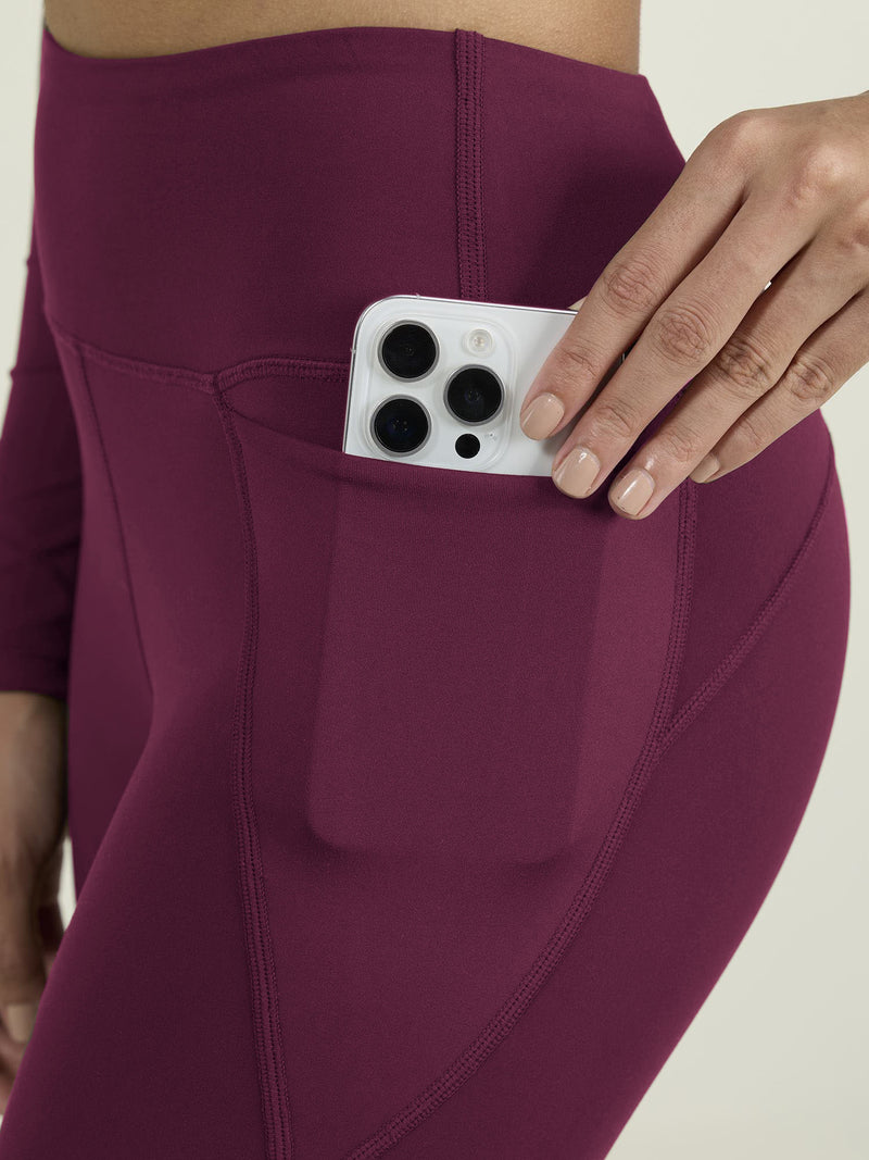 Burgundy Sculpt Core Leggings