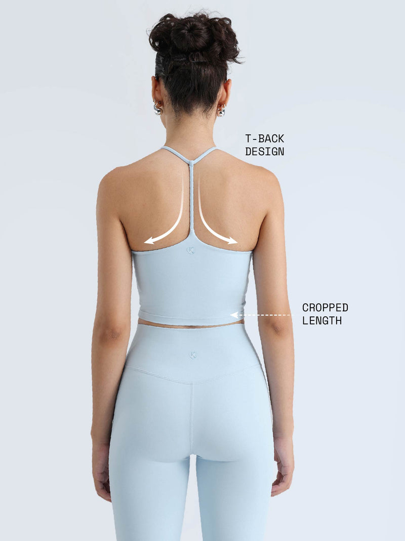 Blue Bow Halter Top