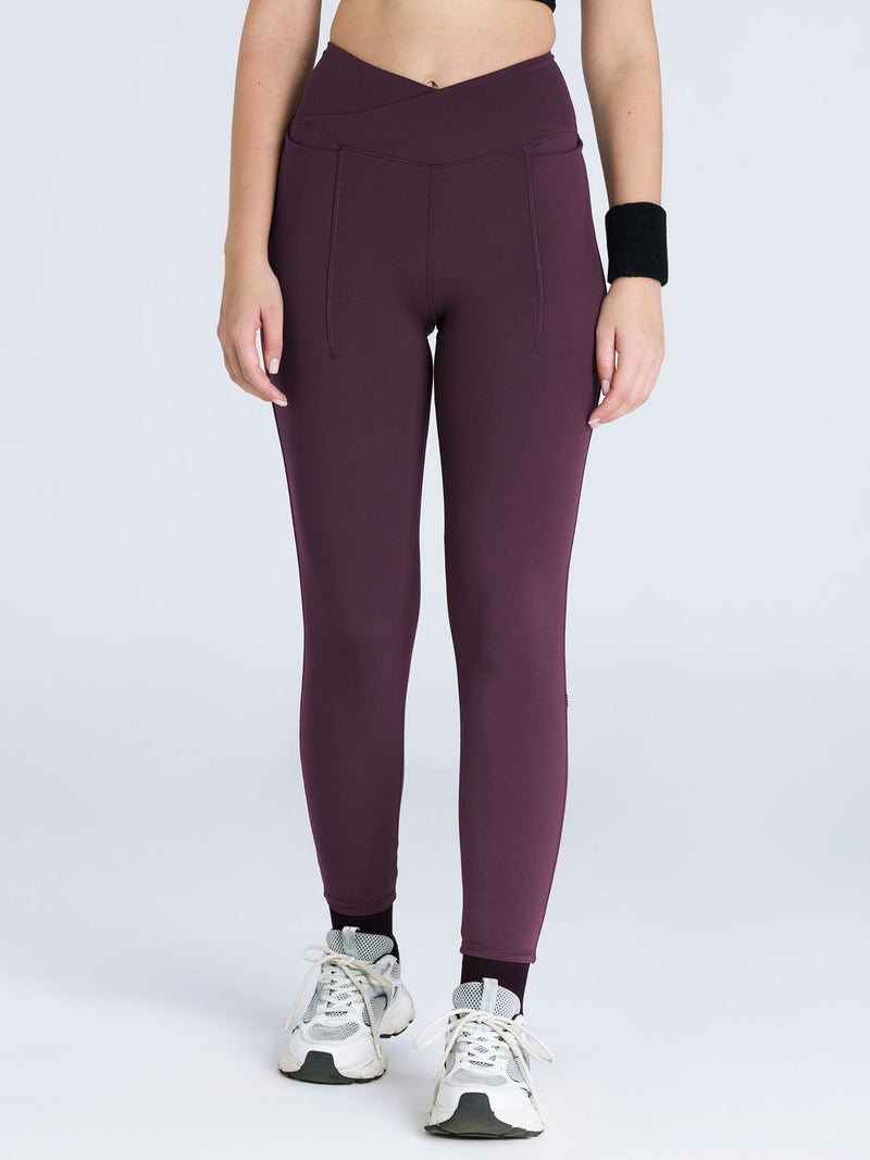 Wine Hourglass Snug Leggings