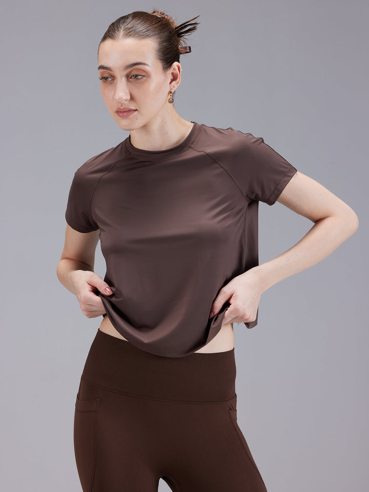 Brown Overlap Tee