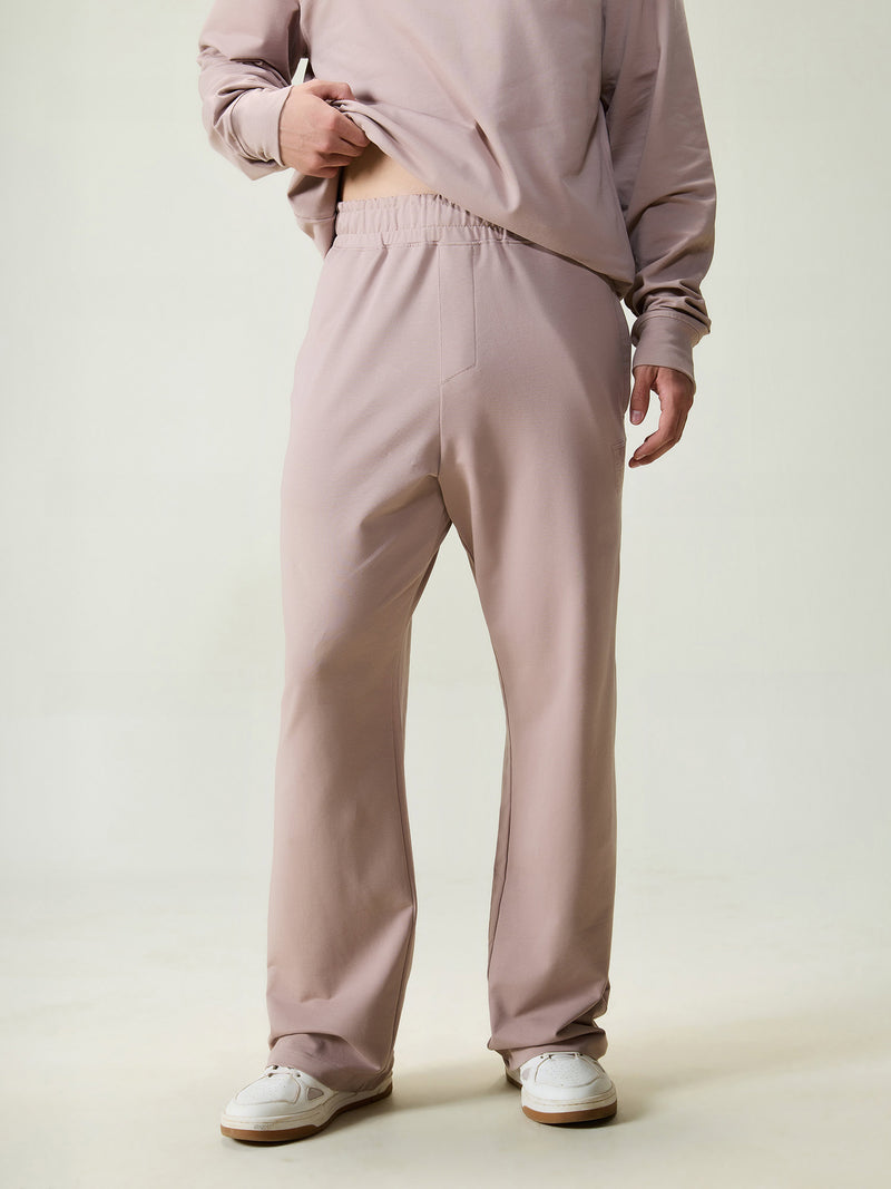 Dusty Pink Wide Leg Joggers
