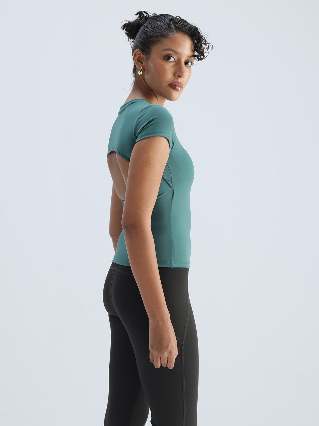 Green Sleek Backless Built-in Top