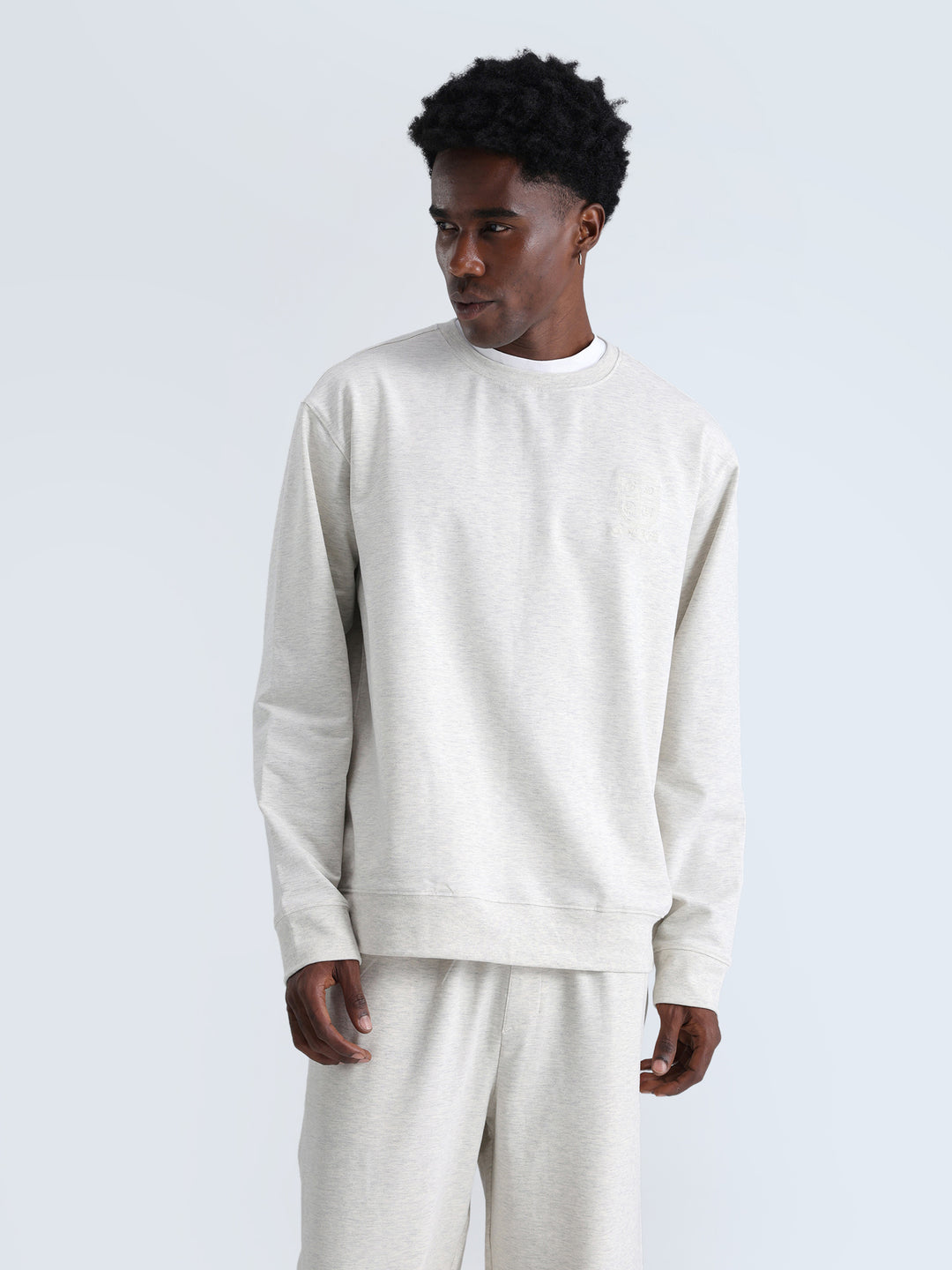 Grey Melange Everywear Sweatshirt