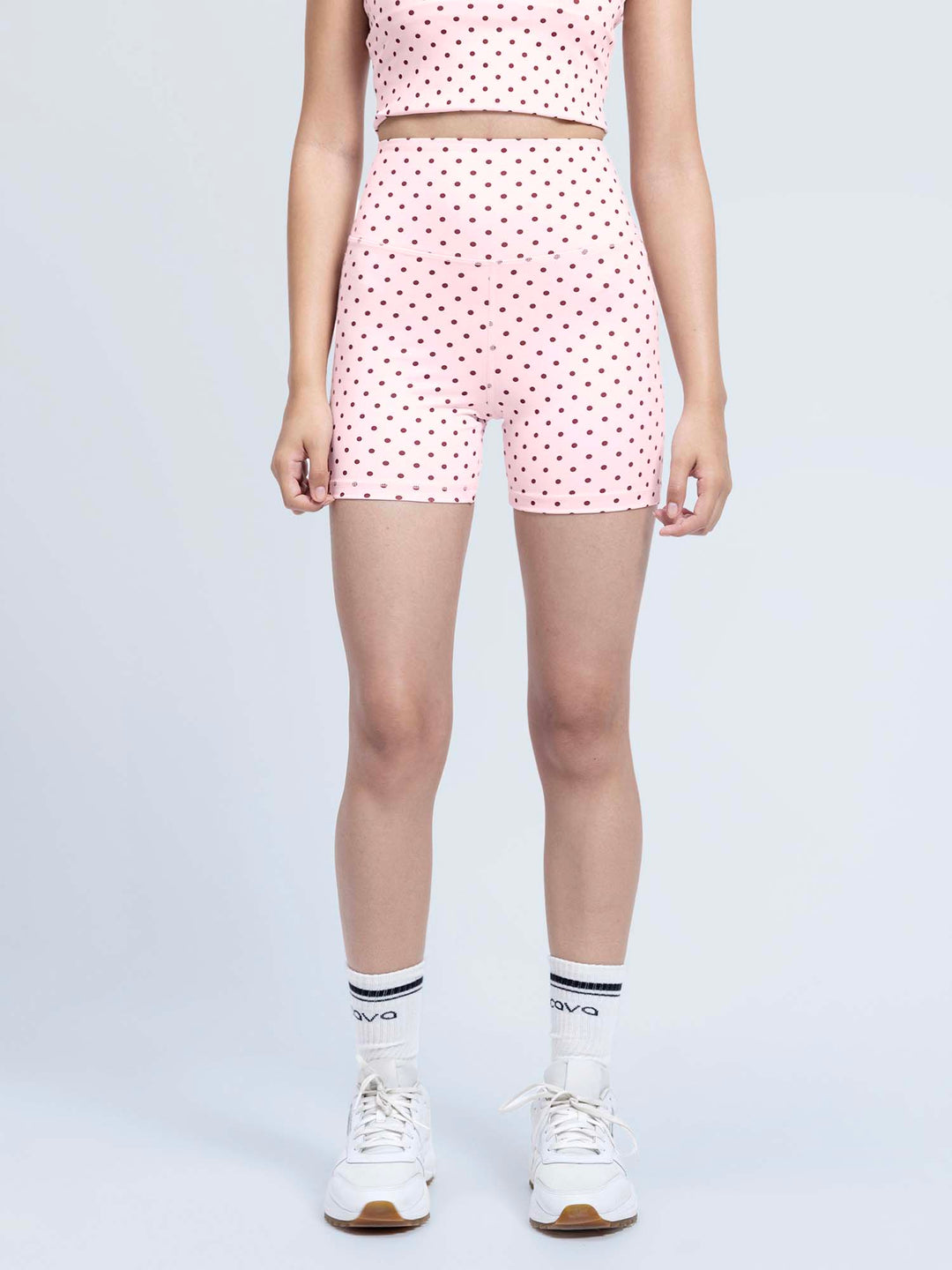 Blush Polka Contour Booty Shorts