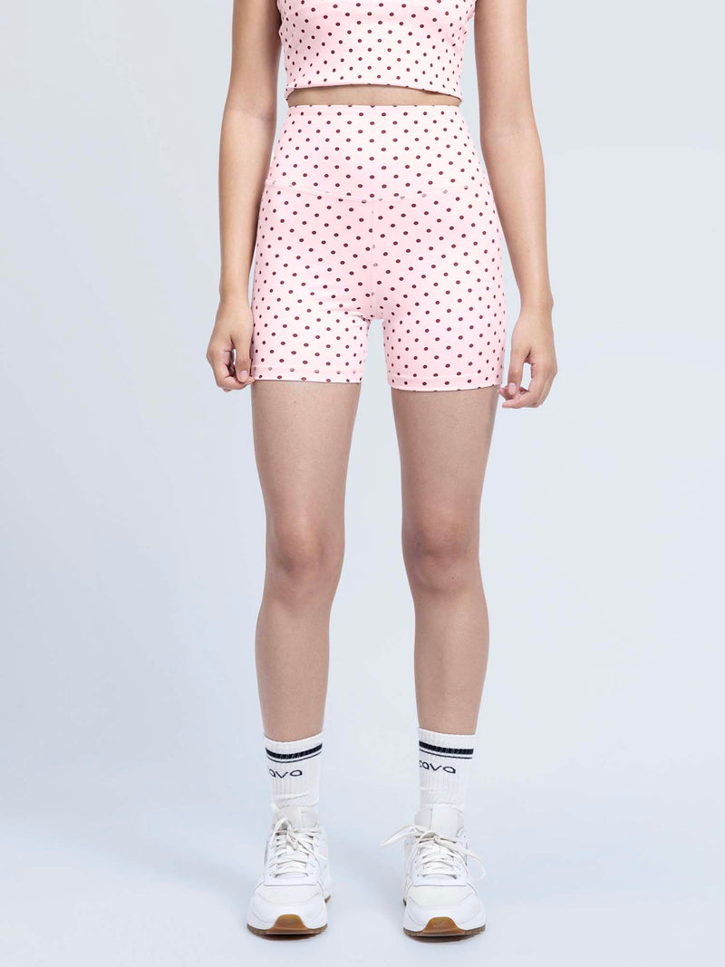 Blush Polka Contour Booty Shorts