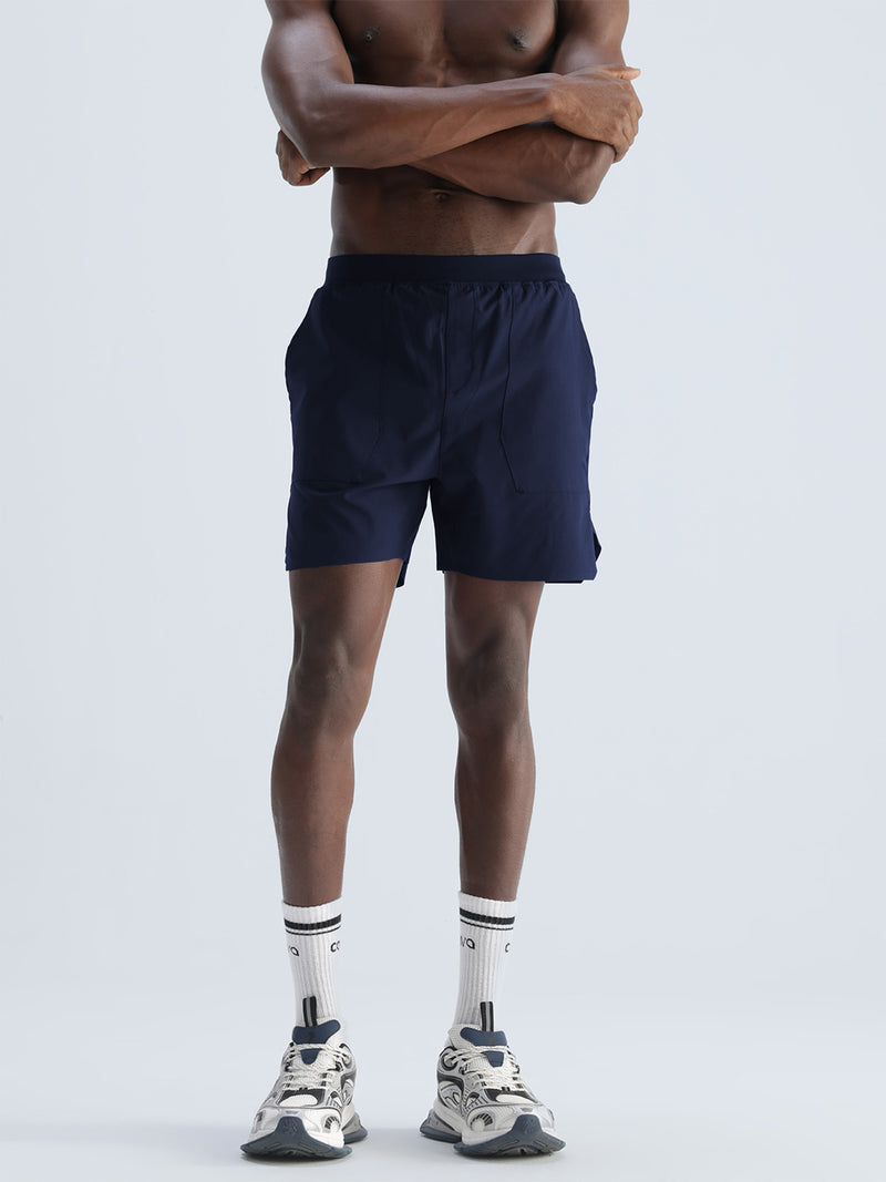 Navy 5" Double Layer Rift Shorts