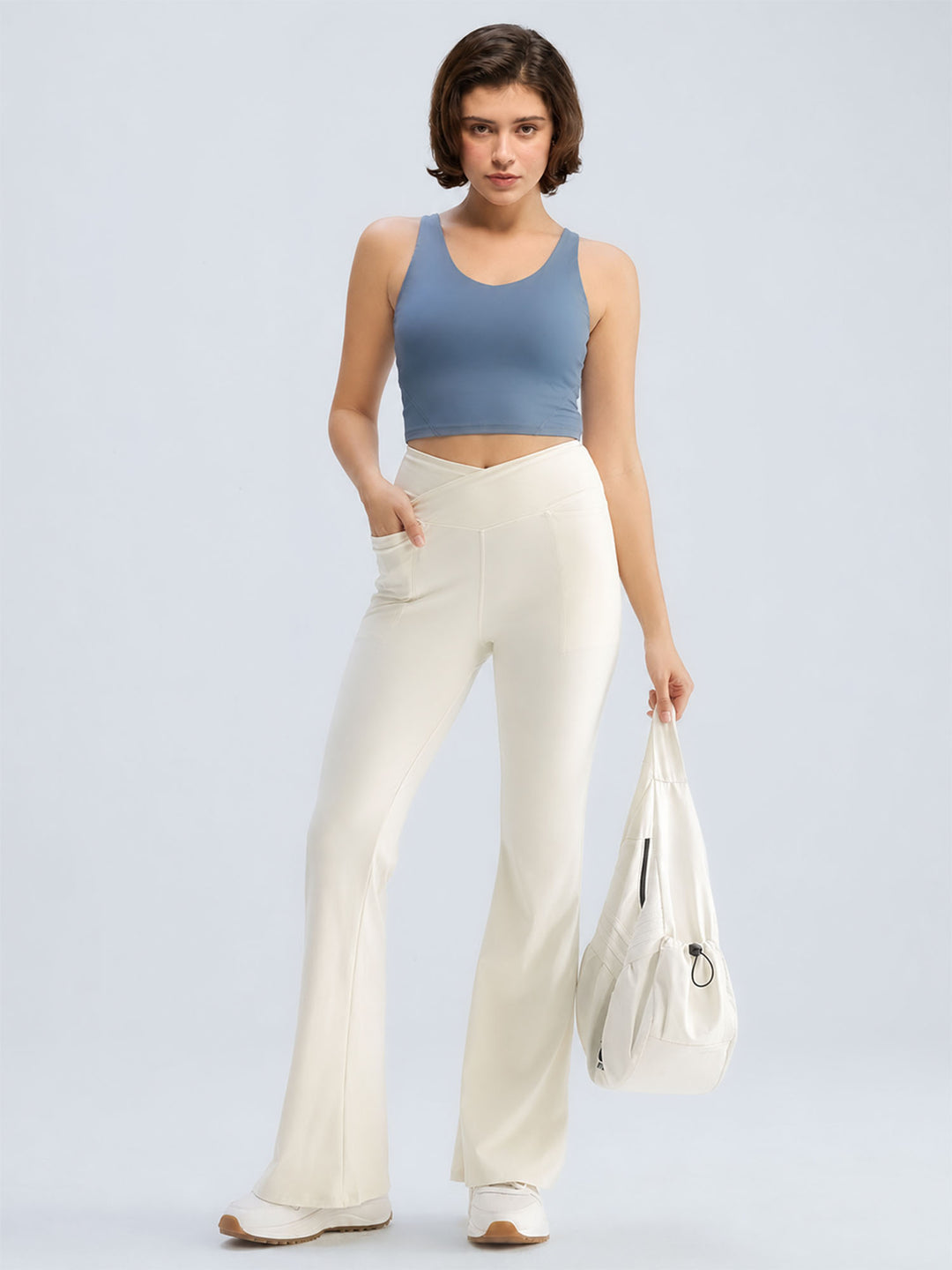 Steel Blue Refine Crop Tank