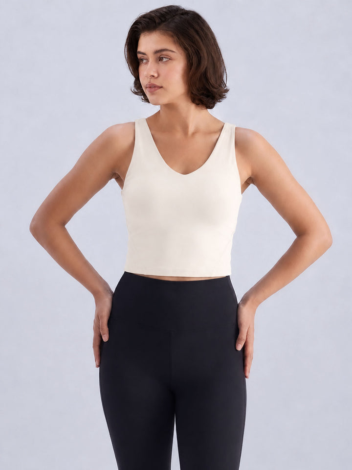 Ivory Refine Crop Tank