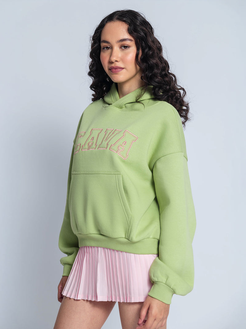 Light Green Fleece Oversized Hoodie