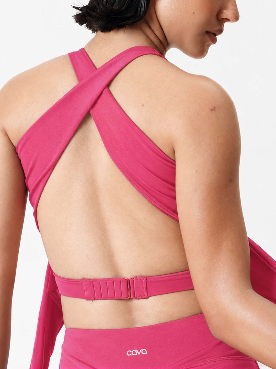 Hot Pink Tieback Swim Top