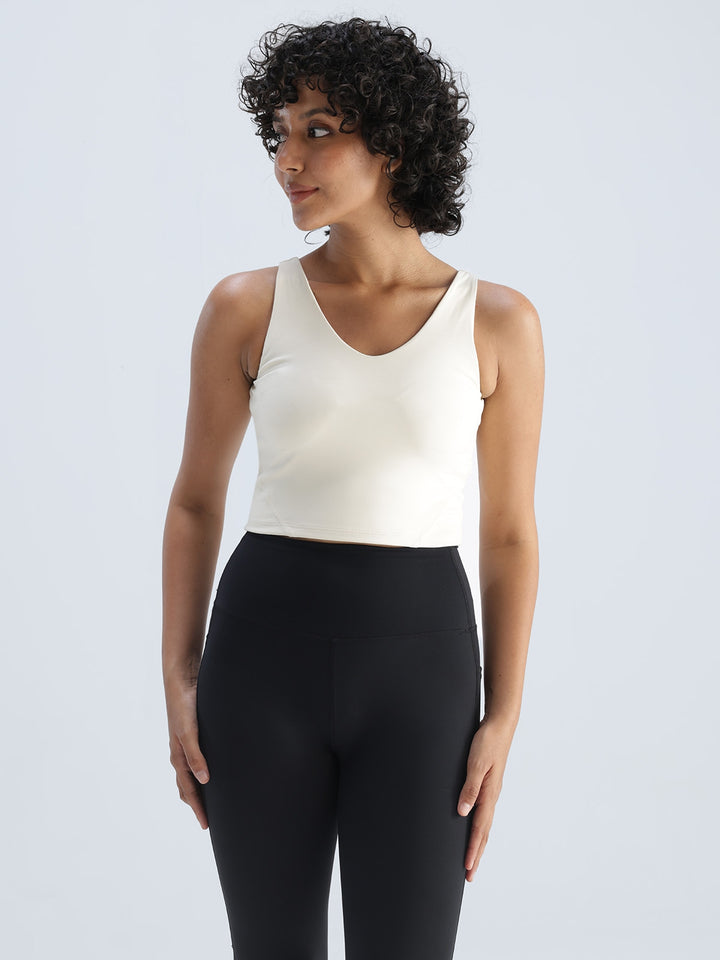 Ivory Refine Crop Tank