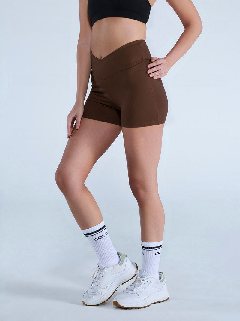 Brown Hourglass Booty Shorts