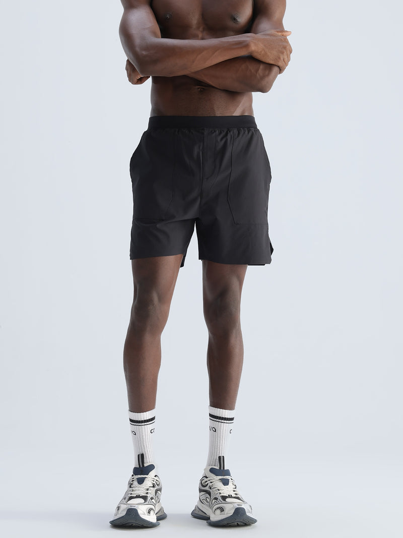 Black 5" Double Layer Rift Shorts