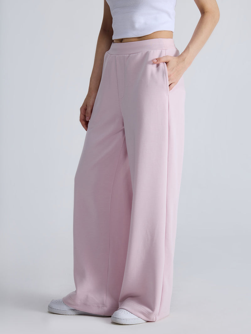 Blush Mello Wide Leg Joggers - Women