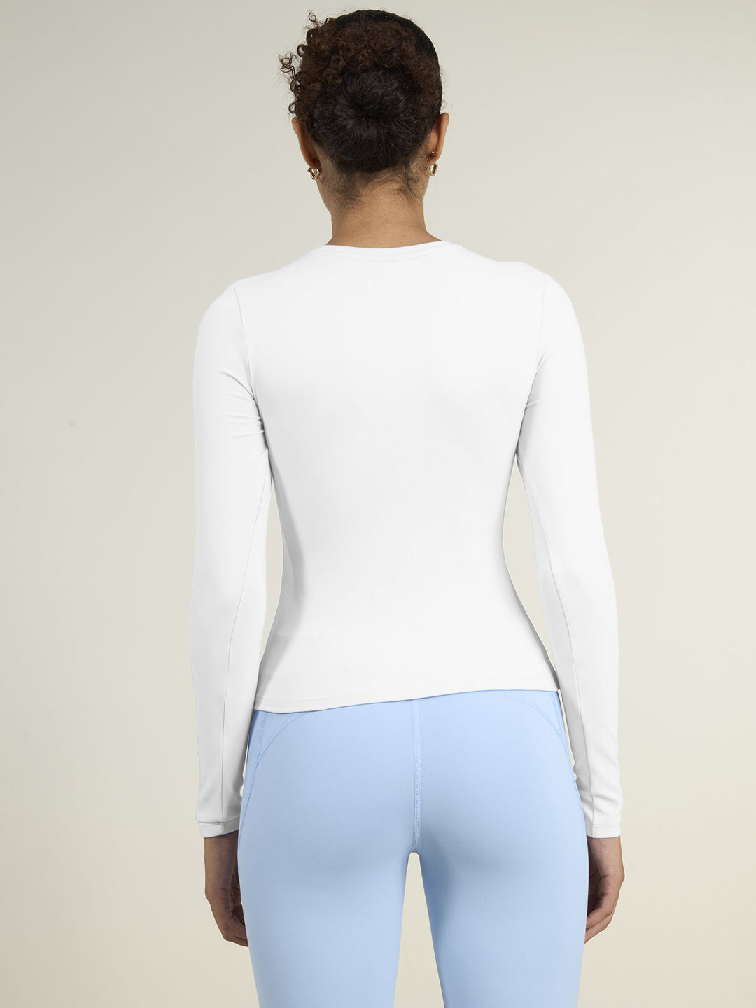 White Sculpt Crew Top