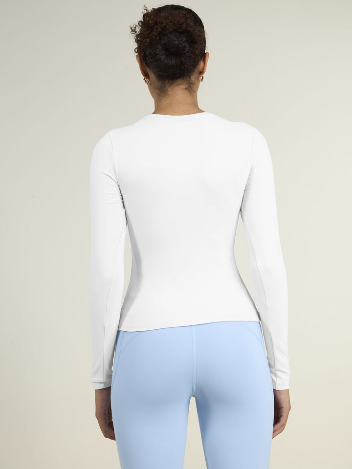 White Sculpt Crew Top