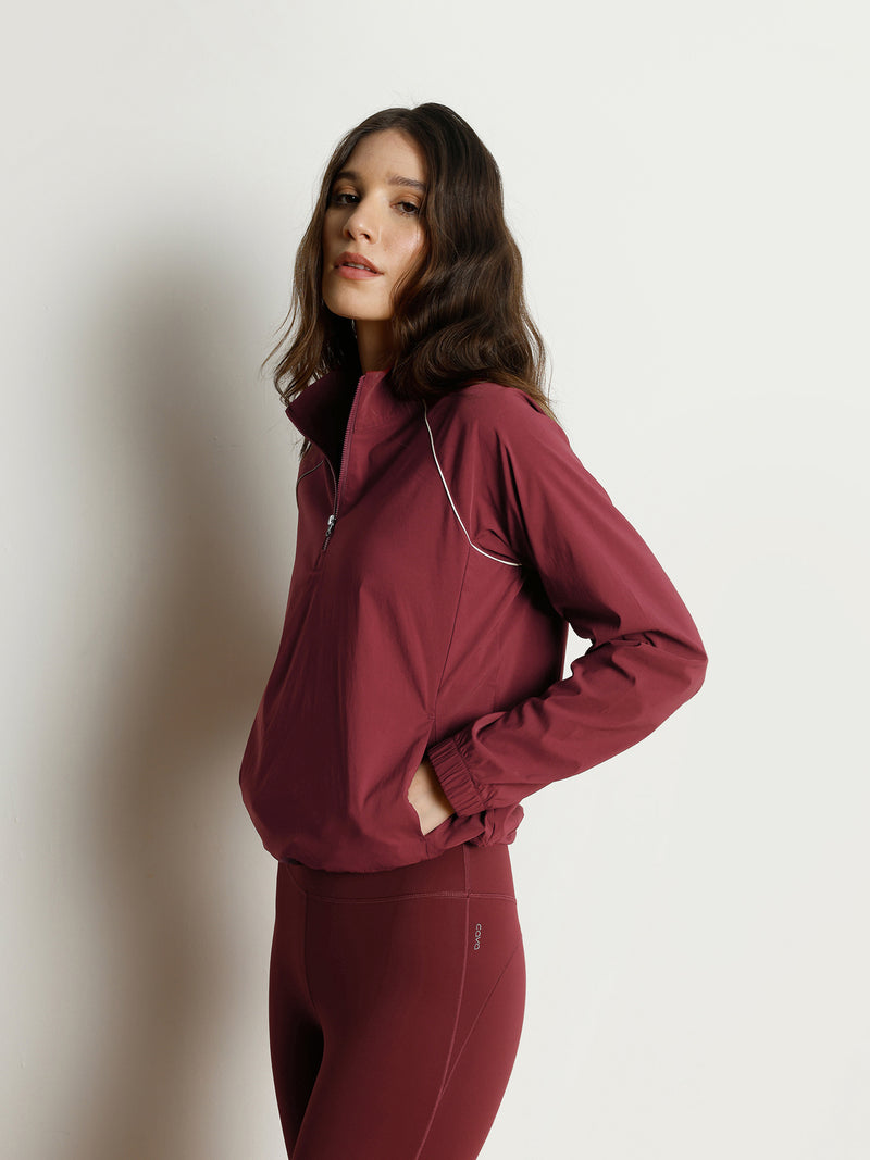Maroon Rally Quarter Zip Jacket