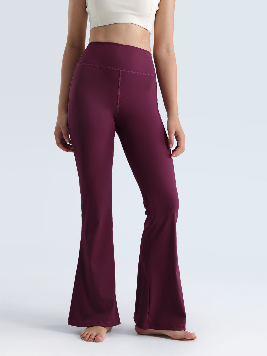Purple Contour Flared Leggings
