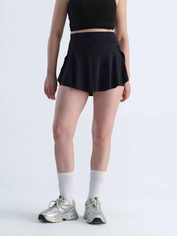 Black Swirl Tennis Skorts