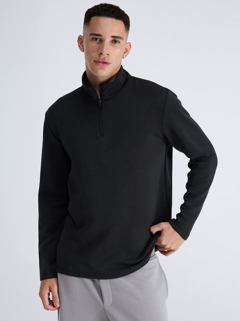 Black Mello Quarter Zip