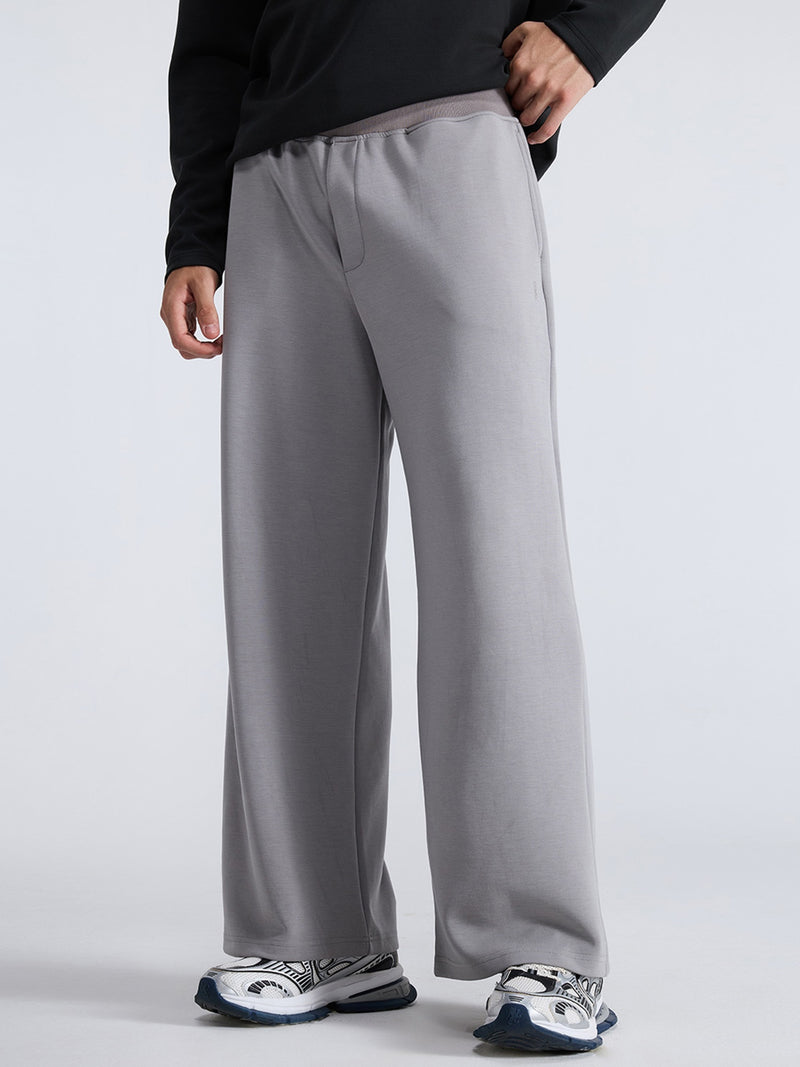 Grey Mello Wide Leg Joggers - Men