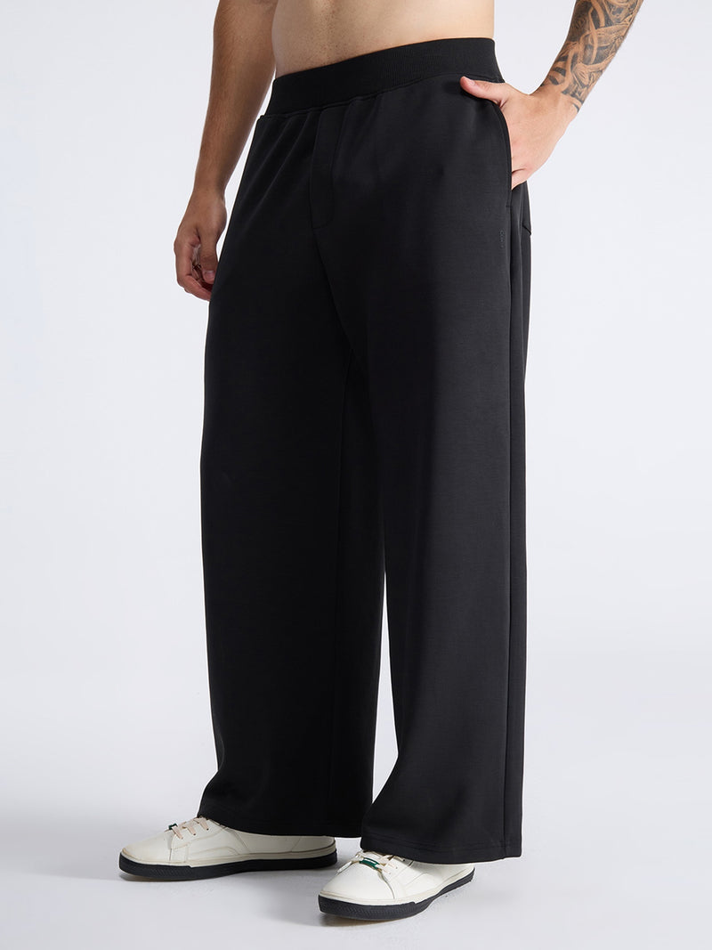 Black Mello Wide Leg Joggers - Men
