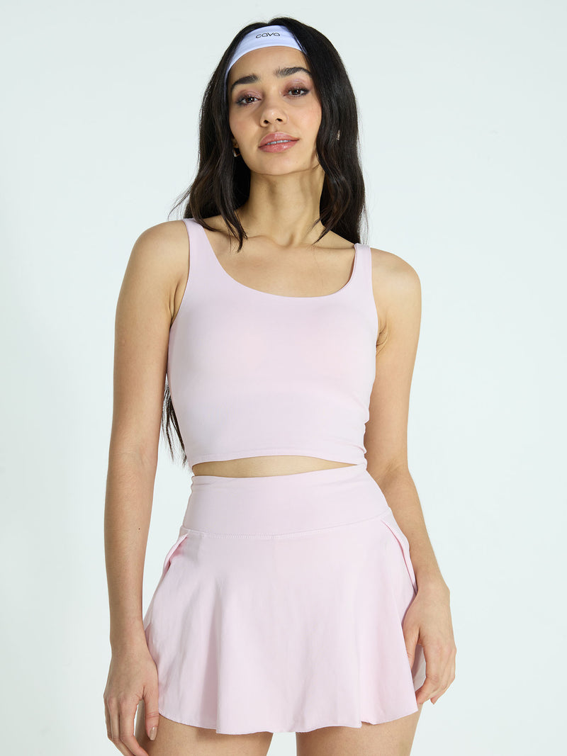 Pink Cotton Scoop Tank