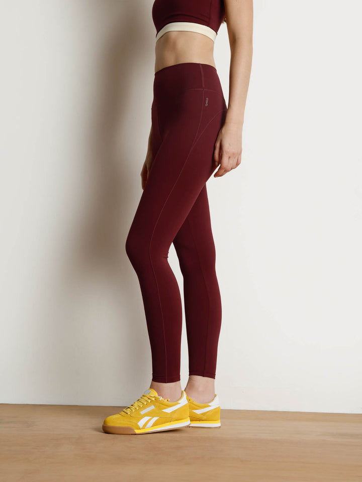 Maroon Contour Snug Leggings