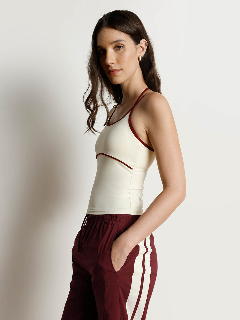 Ivory Retro Halterneck Tank