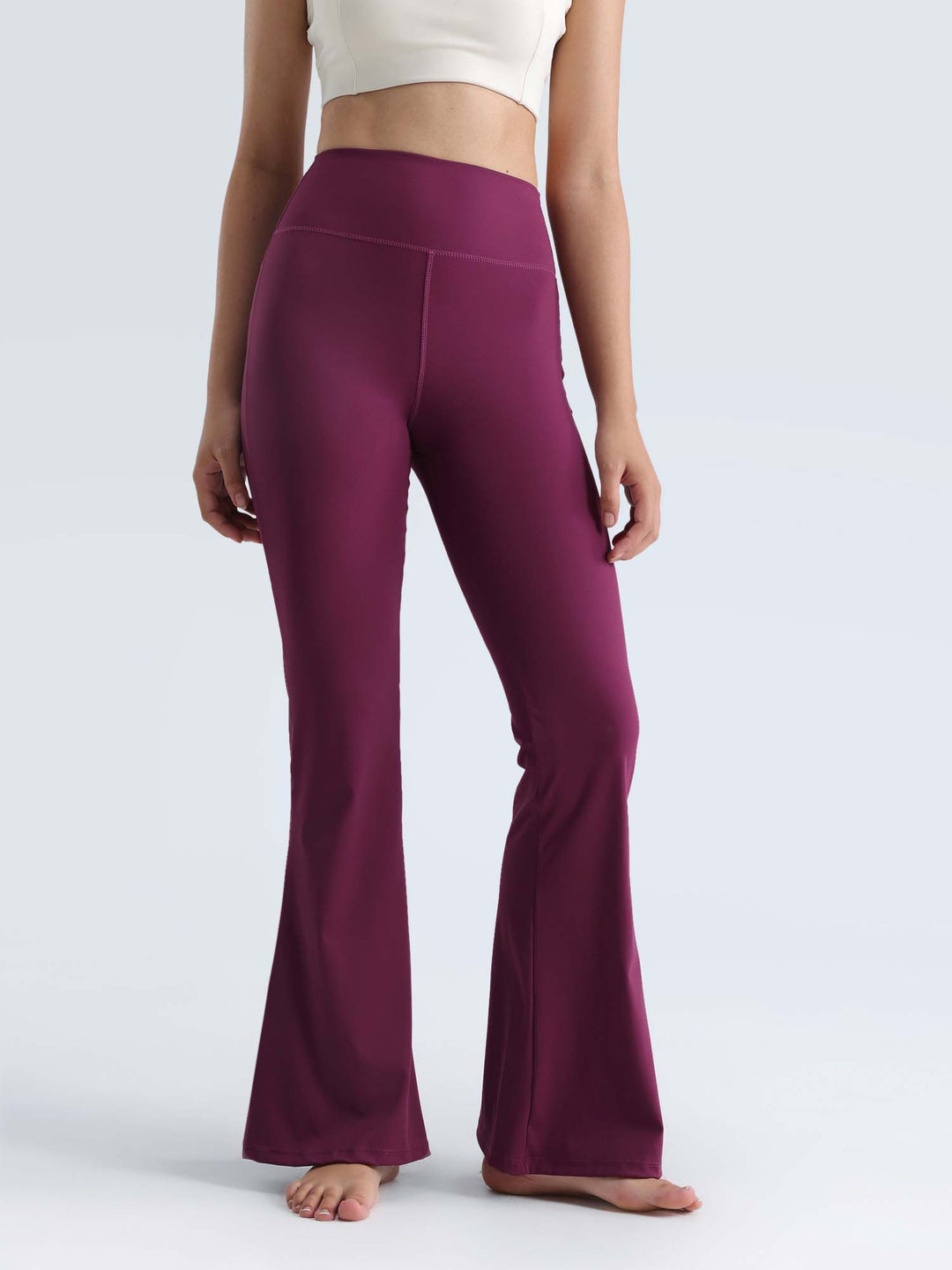 Purple Contour Flared Leggings