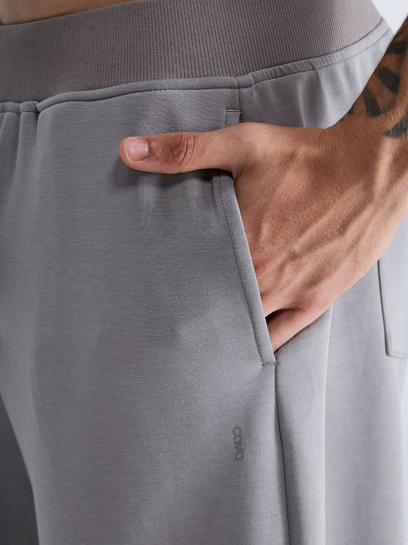 Grey Mello Wide Leg Joggers - Men