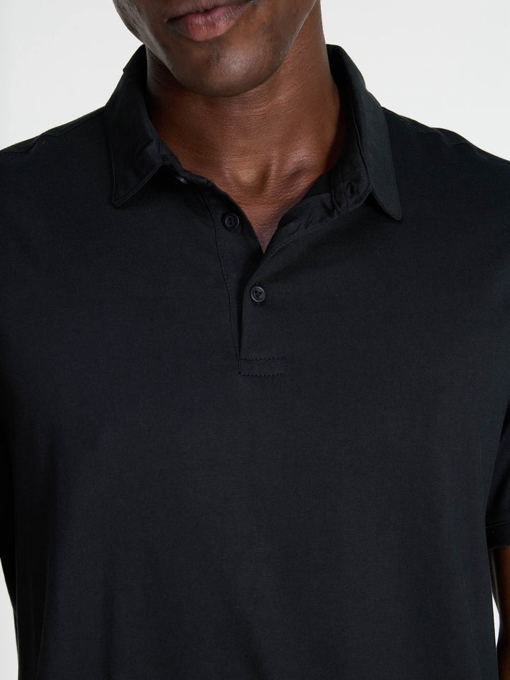 Black Supima Polo T-shirt - Regular Fit