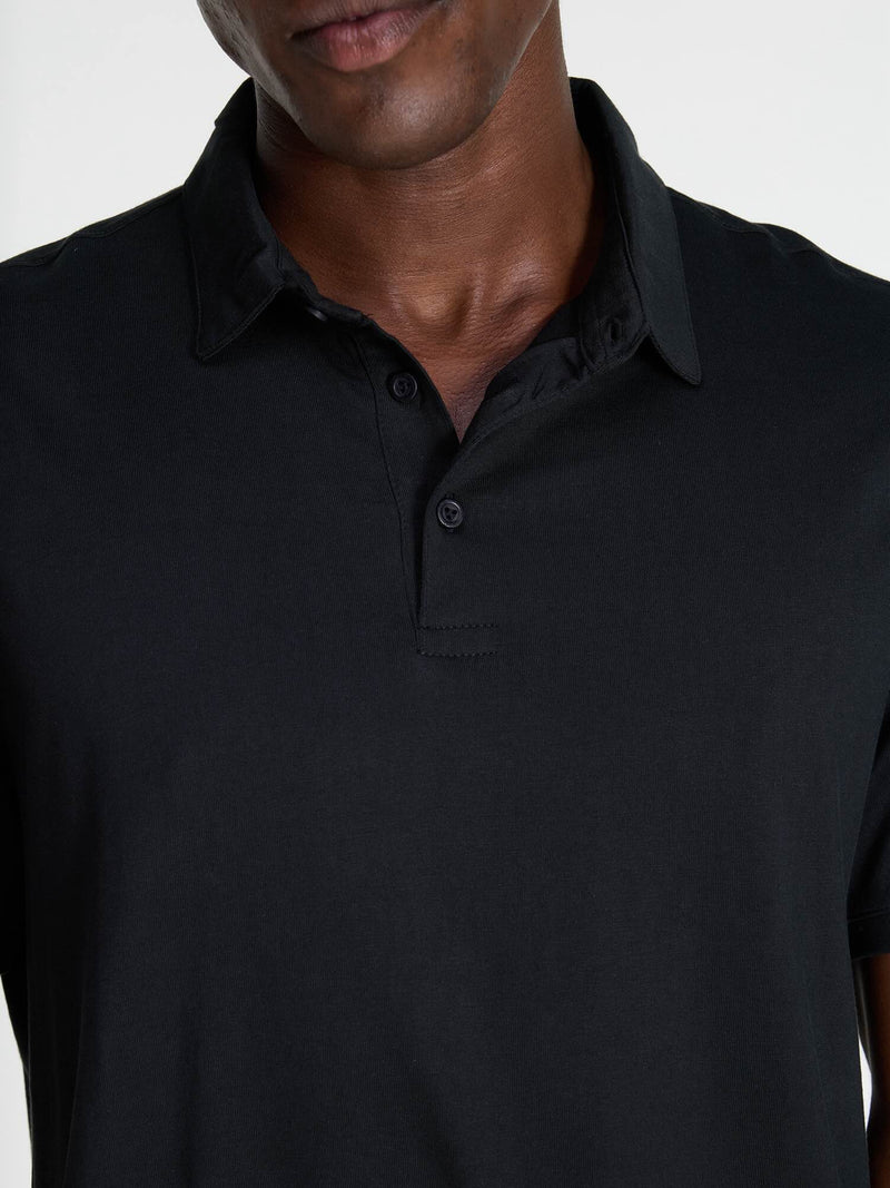 Black Supima Polo T-shirt - Regular Fit