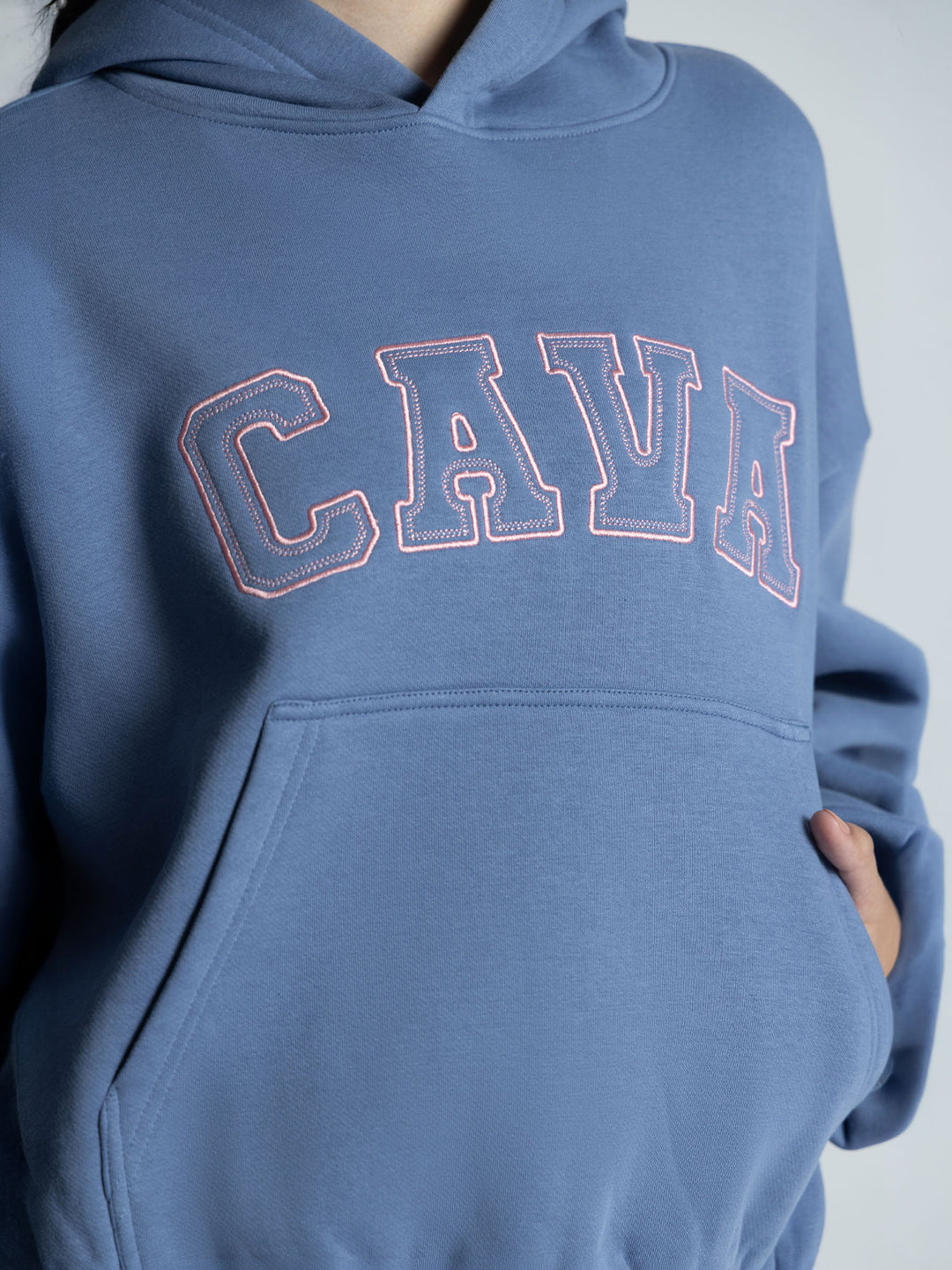 Blue Fleece Oversized Hoodie